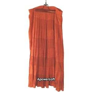 Women's Orange Maxi Skirt